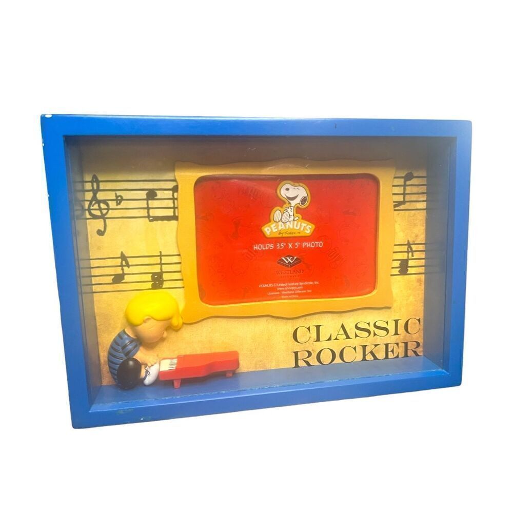 Peanuts Snoopy Classic Rocker Shadow Box Photo Frame‎
